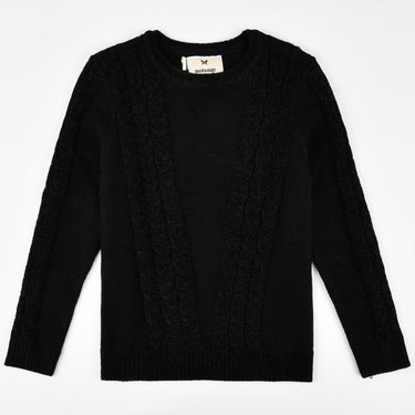 Melange Cable Knit Sweater - Kidichic